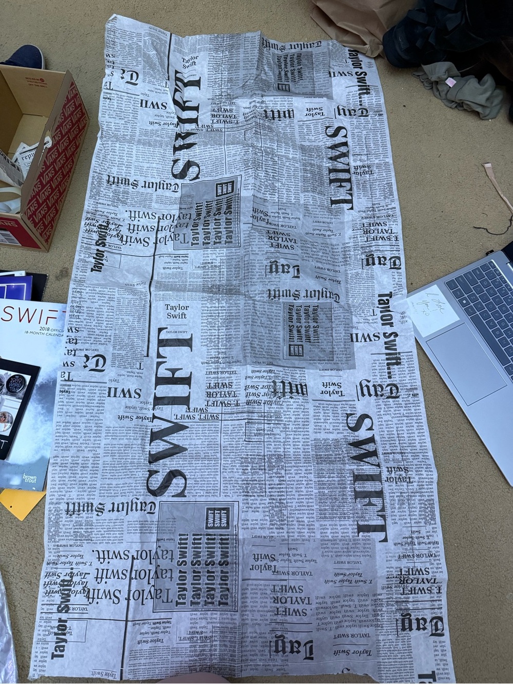 Taylor Swift Newspaper Print in Black & White